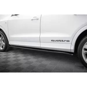 Maxton Design spoiler set suitable for side skirts, front, rear bumper and trunk of Audi Q3 S-line 8U 2011-2014, Gloss Black-image-6346999