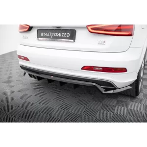 Maxton Design spoiler set suitable for side skirts, front, rear bumper and trunk of Audi Q3 S-line 8U 2011-2014, Gloss Black-image-6347002