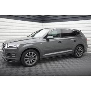Maxton Design spoiler set suitable for side skirts, front, rear bumper and trunk of Audi Q7 2015-2019, Gloss Black-image-6347017