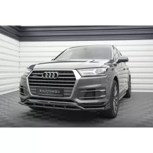 Maxton Design spoiler set suitable for side skirts, front, rear bumper and trunk of Audi Q7 2015-2019, Gloss Black-image-6347018