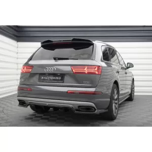 Maxton Design spoiler set suitable for side skirts, front, rear bumper and trunk of Audi Q7 2015-2019, Gloss Black-image-6347020