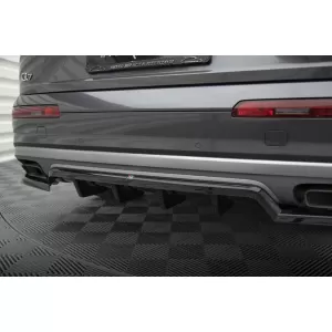 Maxton Design spoiler set suitable for side skirts, front, rear bumper and trunk of Audi Q7 2015-2019, Gloss Black-image-6347026