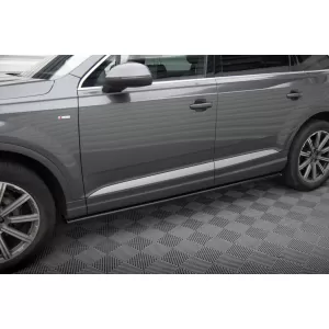 Maxton Design spoiler set suitable for side skirts, front, rear bumper and trunk of Audi Q7 2015-2019, Gloss Black-image-6347027