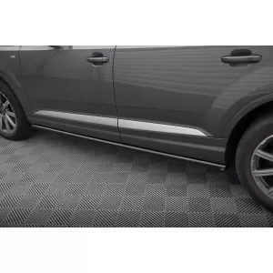 Maxton Design spoiler set suitable for side skirts, front, rear bumper and trunk of Audi Q7 2015-2019, Gloss Black-image-6347028