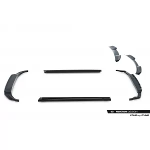 Maxton Design spoiler set suitable for side skirts, front, rear bumper and trunk of Audi SQ8, Q8 S-Line after 2023, Gloss Black-image-6347054
