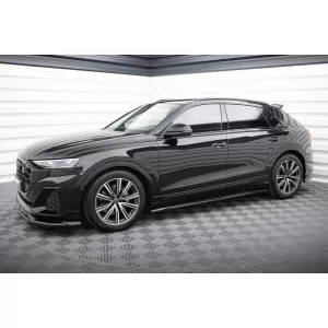 Maxton Design spoiler set suitable for side skirts, front, rear bumper and trunk of Audi SQ8, Q8 S-Line after 2023, Gloss Black-image-6347059