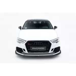 Maxton Design spoiler set suitable for side skirts, front, rear bumper and trunk of Audi RS3 Sedan 8V 2016-2020, Gloss Black-image-6347112