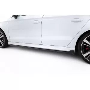 Maxton Design spoiler set suitable for side skirts, front, rear bumper and trunk of Audi RS3 Sedan 8V 2016-2020, Gloss Black-image-6347116