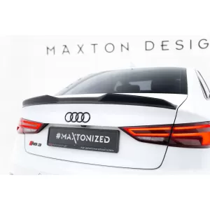Maxton Design spoiler set suitable for side skirts, front, rear bumper and trunk of Audi RS3 Sedan 8V 2016-2020, Gloss Black-image-6347121