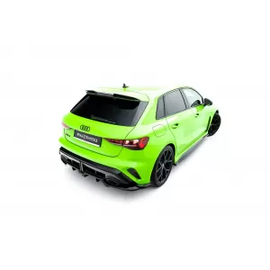Maxton Design version 1 spoiler set suitable for side skirts, front, rear bumper and trunk of Audi RS3 Sportback 8Y after 2024, Gloss Black-image-6347133