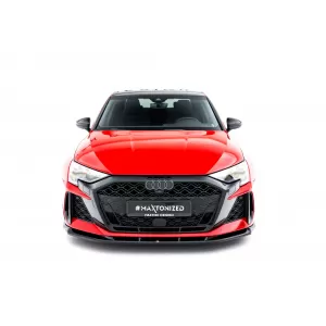 Maxton Design version 1 spoiler set suitable for side skirts, front, rear bumper and trunk of Audi RS3 Sedan 8Y after 2024, Gloss Black-image-6347177