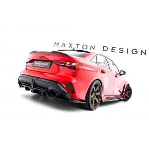 Maxton Design version 1 spoiler set suitable for side skirts, front, rear bumper and trunk of Audi RS3 Sedan 8Y after 2024, Gloss Black-image-6347180