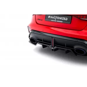 Maxton Design version 1 spoiler set suitable for side skirts, front, rear bumper and trunk of Audi RS3 Sedan 8Y after 2024, Gloss Black-image-6347187