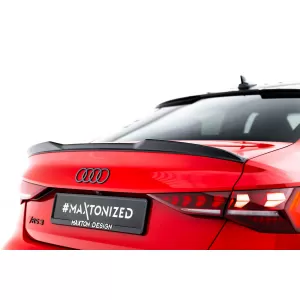 Maxton Design version 1 spoiler set suitable for side skirts, front, rear bumper and trunk of Audi RS3 Sedan 8Y after 2024, Gloss Black-image-6347188