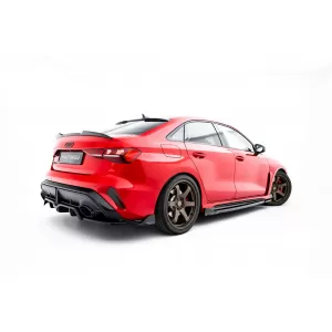 Maxton Design version 2 spoiler set suitable for side skirts, front, rear bumper and trunk of Audi RS3 Sedan 8Y after 2024, Gloss Black-image-6347198