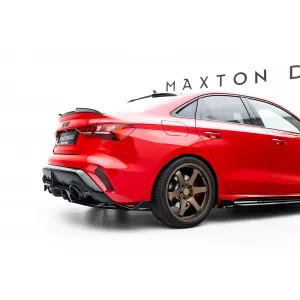 Maxton Design version 2 spoiler set suitable for side skirts, front, rear bumper and trunk of Audi RS3 Sedan 8Y after 2024, Gloss Black-image-6347202
