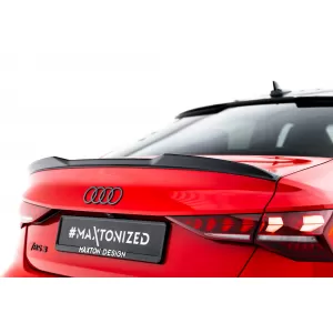Maxton Design version 2 spoiler set suitable for side skirts, front, rear bumper and trunk of Audi RS3 Sedan 8Y after 2024, Gloss Black-image-6347209