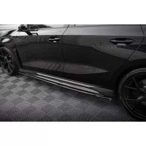 Maxton Design spoiler set suitable for side skirts, front, rear bumper and trunk of Audi RS3 Sportback 8Y 2020-2024, Gloss Black-image-6347225