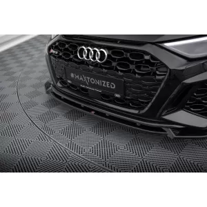 Maxton Design spoiler set suitable for side skirts, front, rear bumper and trunk of Audi RS3 Sportback 8Y 2020-2024, Gloss Black-image-6347226