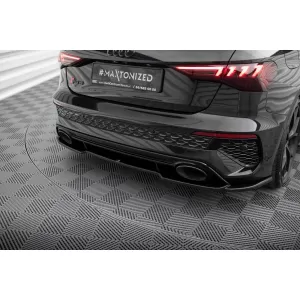 Maxton Design spoiler set suitable for side skirts, front, rear bumper and trunk of Audi RS3 Sportback 8Y 2020-2024, Gloss Black-image-6347227