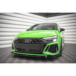 Maxton Design spoiler set suitable for side skirts, front, rear bumper and trunk of Audi RS3 Sedan 8Y 2020-2024, Gloss Black-image-6347244