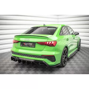 Maxton Design spoiler set suitable for side skirts, front, rear bumper and trunk of Audi RS3 Sedan 8Y 2020-2024, Gloss Black-image-6347248