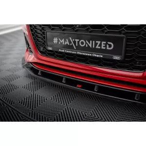Maxton Design spoiler set suitable for side skirts, front, rear bumper and trunk of Audi RS4 B9 2019-2024, Gloss Black-image-6347277