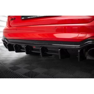 Maxton Design spoiler set suitable for side skirts, front, rear bumper and trunk of Audi RS4 B9 2019-2024, Gloss Black-image-6347280