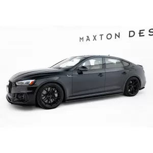 Maxton Design spoiler set suitable for side skirts, front, rear bumper and trunk of Audi RS5 Sportback F5 2017-2019, Gloss Black-image-6347294