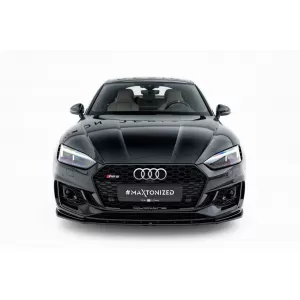 Maxton Design spoiler set suitable for side skirts, front, rear bumper and trunk of Audi RS5 Sportback F5 2017-2019, Gloss Black-image-6347296