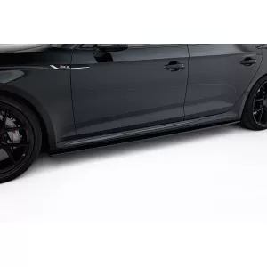 Maxton Design spoiler set suitable for side skirts, front, rear bumper and trunk of Audi RS5 Sportback F5 2017-2019, Gloss Black-image-6347298