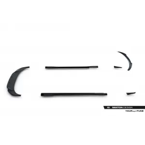Maxton Design spoiler set suitable for side skirts, front, rear bumper and trunk of Audi RSQ3 Sportback F3 2019-2025, Gloss Black-image-6347306