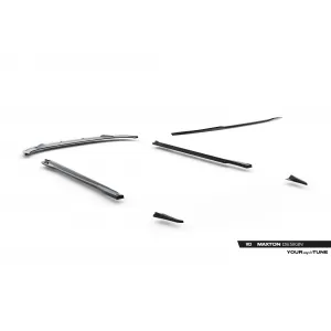 Maxton Design spoiler set suitable for side skirts, front, rear bumper and trunk of Audi RSQ3 Sportback F3 2019-2025, Gloss Black-image-6347308