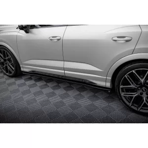 Maxton Design spoiler set suitable for side skirts, front, rear bumper and trunk of Audi RSQ3 Sportback F3 2019-2025, Gloss Black-image-6347315
