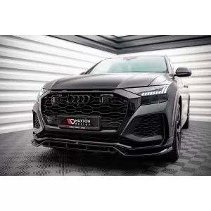Maxton Design spoiler set suitable for side skirts, front, rear bumper and trunk of Audi RSQ8 2019-2023, Gloss Black-image-6347355