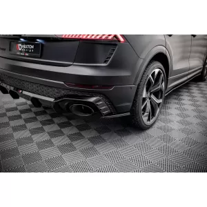 Maxton Design spoiler set suitable for side skirts, front, rear bumper and trunk of Audi RSQ8 2019-2023, Gloss Black-image-6347374