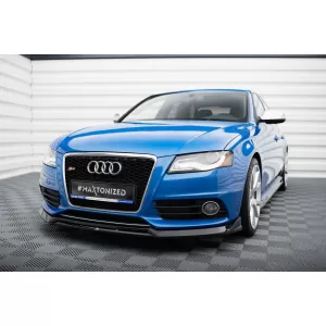 Maxton Design spoiler set suitable for side skirts, front and rear bumper of Audi S4 Sedan B8 2008-2011, Gloss Black-image-6347399