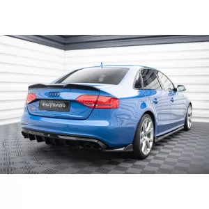 Maxton Design spoiler set suitable for side skirts, front and rear bumper of Audi S4 Sedan B8 2008-2011, Gloss Black-image-6347401