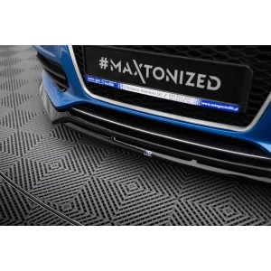 Maxton Design spoiler set suitable for side skirts, front and rear bumper of Audi S4 Sedan B8 2008-2011, Gloss Black-image-6347403