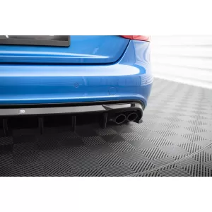 Maxton Design spoiler set suitable for side skirts, front and rear bumper of Audi S4 Sedan B8 2008-2011, Gloss Black-image-6347410