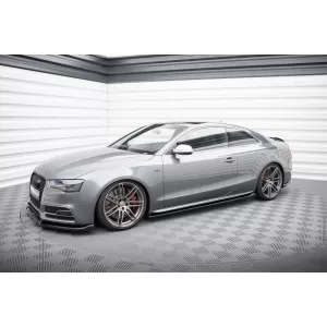 Maxton Design spoiler set suitable for side skirts, front, rear bumper and trunk of Audi S5 Coupe 8T 2011-2016, Gloss Black-image-6347423