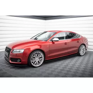 Maxton Design spoiler set suitable for side skirts, front, rear bumper and trunk of Audi S5 Sportback 8T 2007-2011, Gloss Black-image-6347447