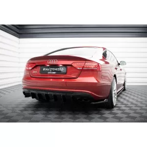 Maxton Design spoiler set suitable for side skirts, front, rear bumper and trunk of Audi S5 Sportback 8T 2007-2011, Gloss Black-image-6347450