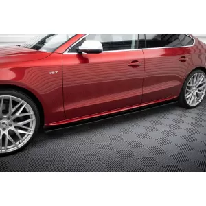 Maxton Design spoiler set suitable for side skirts, front, rear bumper and trunk of Audi S5 Sportback 8T 2007-2011, Gloss Black-image-6347453