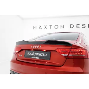 Maxton Design spoiler set suitable for side skirts, front, rear bumper and trunk of Audi S5 Sportback 8T 2007-2011, Gloss Black-image-6347460