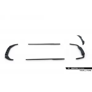 Maxton Design spoiler set suitable for side skirts, front, rear bumper and trunk of Audi A5 S-Line Coupe F5 2019-2024, Gloss Black-image-6347464