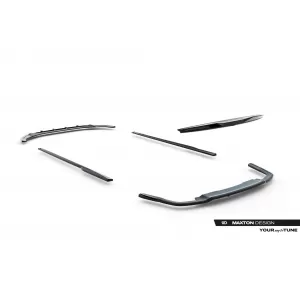 Maxton Design spoiler set suitable for side skirts, front, rear bumper and trunk of Audi A5 S-Line Coupe F5 2019-2024, Gloss Black-image-6347466