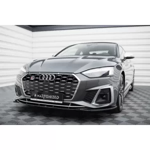 Maxton Design spoiler set suitable for side skirts, front, rear bumper and trunk of Audi A5 S-Line Coupe F5 2019-2024, Gloss Black-image-6347468