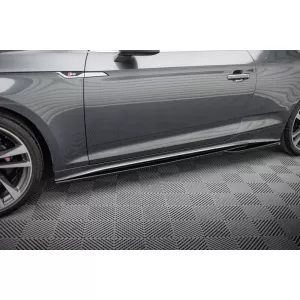Maxton Design spoiler set suitable for side skirts, front, rear bumper and trunk of Audi A5 S-Line Coupe F5 2019-2024, Gloss Black-image-6347474