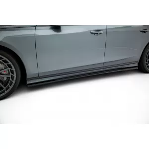 Maxton Design spoiler set suitable for side skirts, front, rear bumper and trunk of Audi S8 D5 2021-2026, Gloss Black-image-6347498